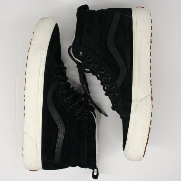 Vans SK8-Hi MTE Black Suede Hi Top Sherpa Lined Unisex Sneaker Shoes Sz W9.5  M8 - Picture 5 of 10